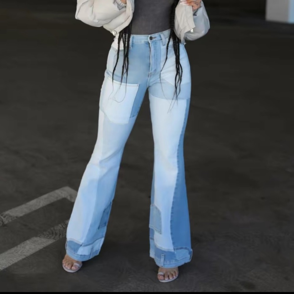 Sorella Denim Flare Cargo Jeans